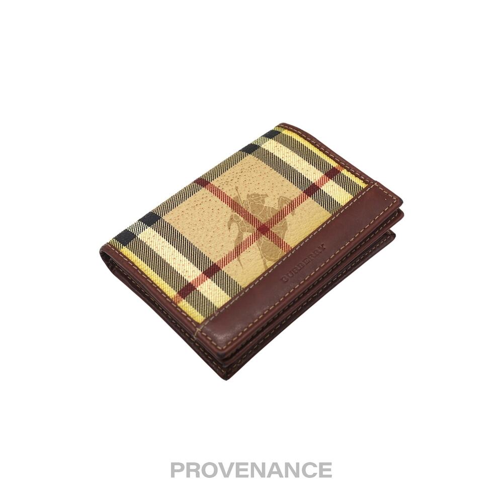 🔴 Burberry Pocket Organizer Wallet - Haymarket Check Brown - Picture 4 of 9